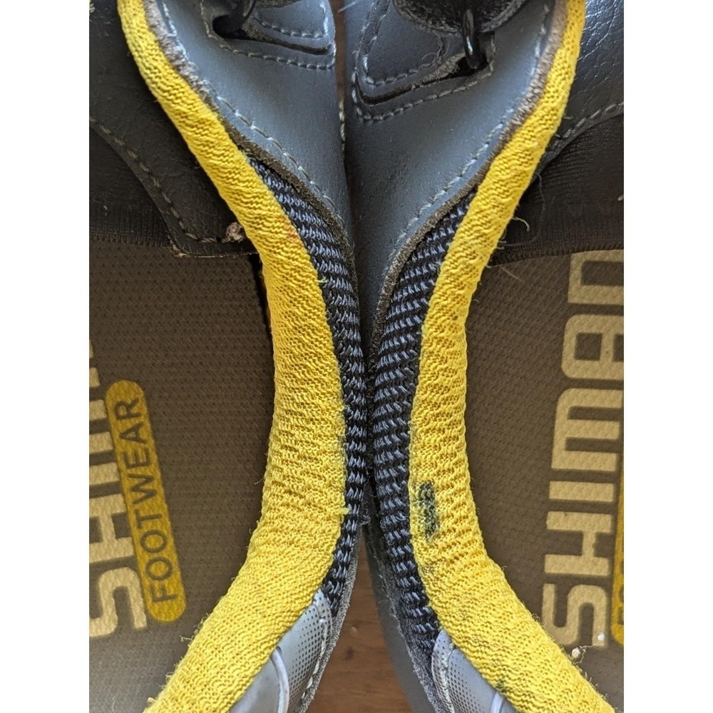 7 Womens EUC Vtg 2002 Shimano SH-M038 Cycling Shoes Grey Yellow MTB Bike 2 Bolt - Picture 3 of 12